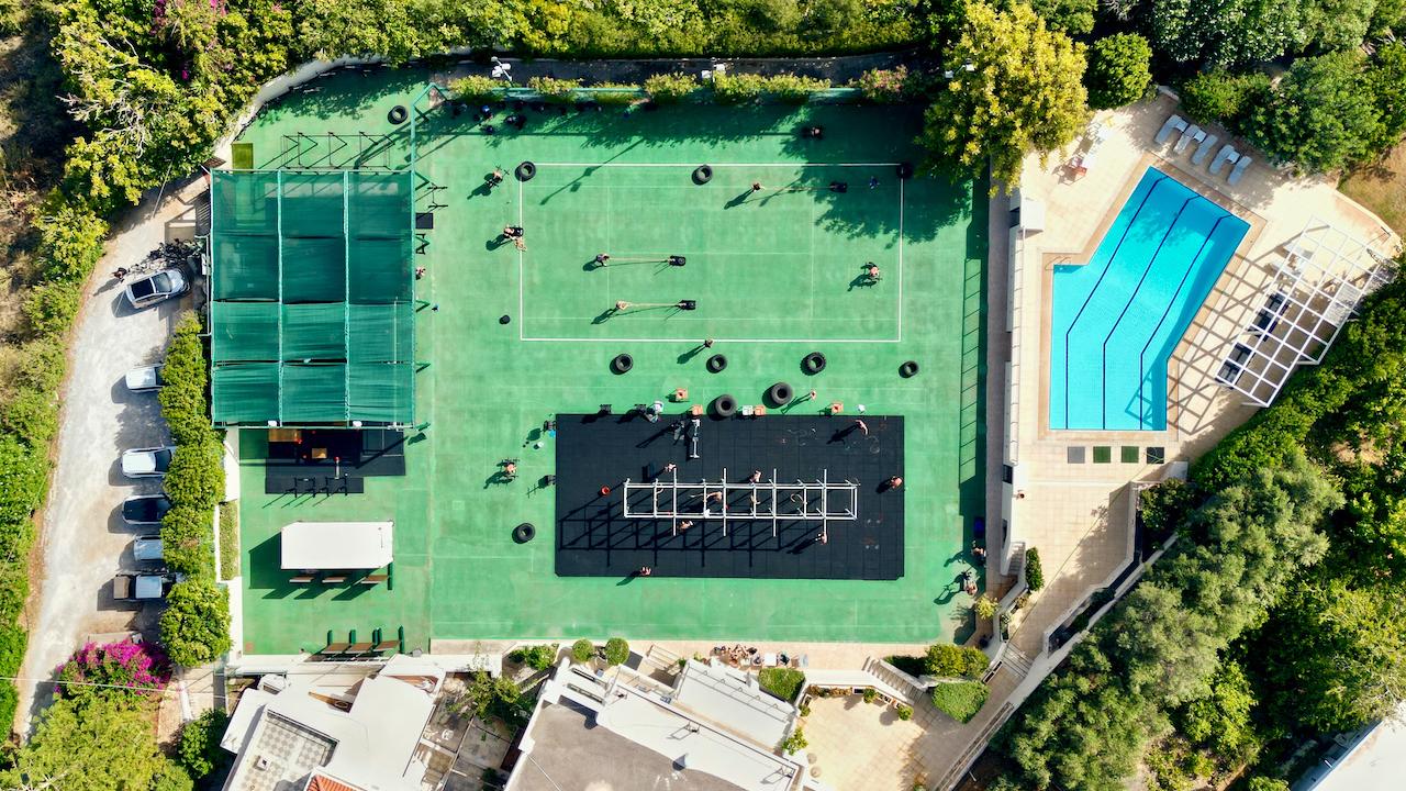 Aerial view of CrossFit Rethymno